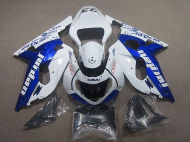Mejores Carenados Moto Suzuki GSXR 750 2001-2003 - Blanco Azul Motul Jordan
