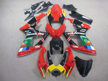 Mejores Carenados Moto Suzuki GSXR 750 2006-2007 - Rojo Negro Amarillo Verde JOMO