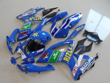 Mejores Carenados Moto Suzuki GSXR 750 2006-2007 - Azul Blanco Verde Negro Oro Rizla