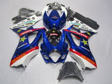 Mejores Kits Carenado Moto Suzuki GSXR 1000 2007-2008 - Blanco Azul Rojo Negro Rockstar