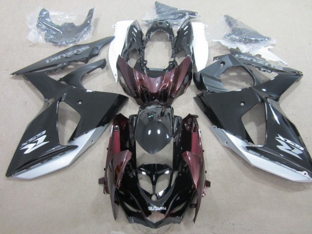 Mejores Carenado Moto Suzuki GSXR 1000 2009-2016 - Negro Brillante Plata