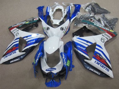 Mejores Carenados Moto Suzuki GSXR 1000 2009-2016 - Blanco Azul Rojo Samsung