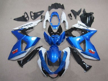 Mejores Kits Carenados Moto Suzuki GSXR 1000 2009-2016 - Blanco Azul Negro