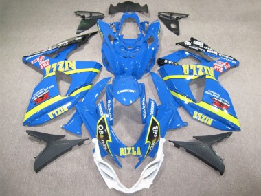 Mejores Carenados Moto Suzuki GSXR 1000 2009-2016 - Azul Amarillo Rizla Q8 Oils