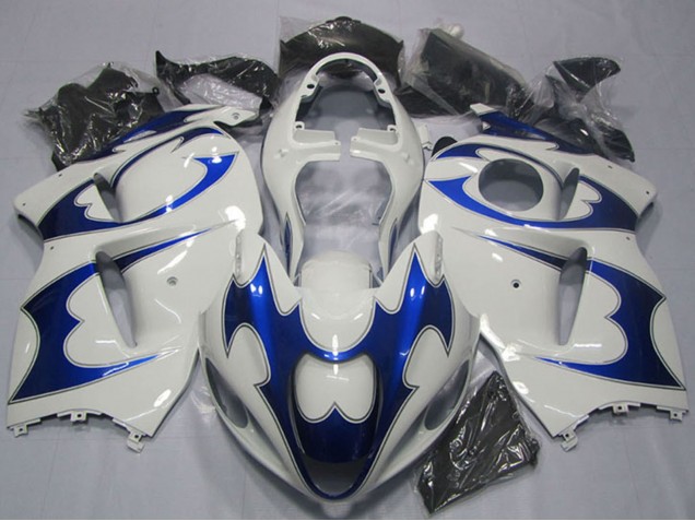Mejores Kits Carenado Moto Suzuki GSXR 1300 Hayabusa 1996-2007 - Blanco Azul