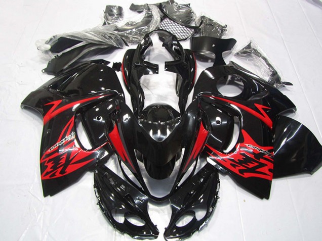 Mejores Carenado Moto Suzuki GSXR 1300 Hayabusa 2008-2020 - Negro Brillante Rojo
