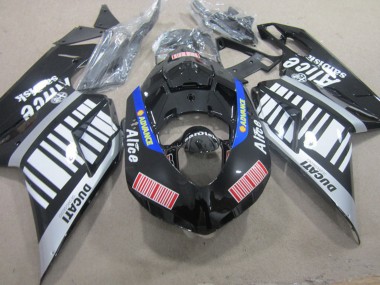 Mejores Carenados Moto Ducati 848 1098 1198 2007-2014 - Plata Rojo Azul Negro Brillante Alice