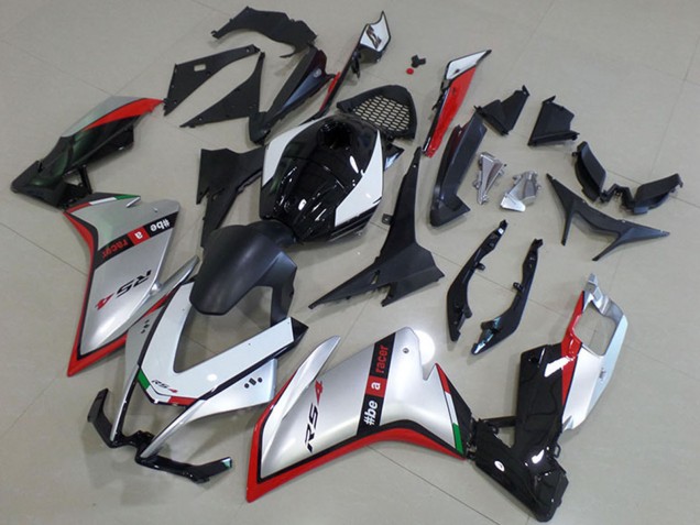 Mejores Carenado Moto Aprilia RS4 50 125 2012-2018 - Plata Rojo Negro Brillante