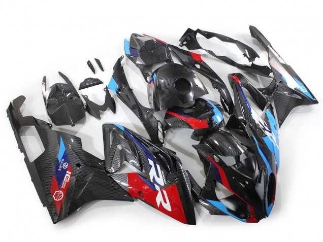 Mejores Carenados Moto BMW S1000RR 2015-2016 - Azul Rojo FibraCarbono