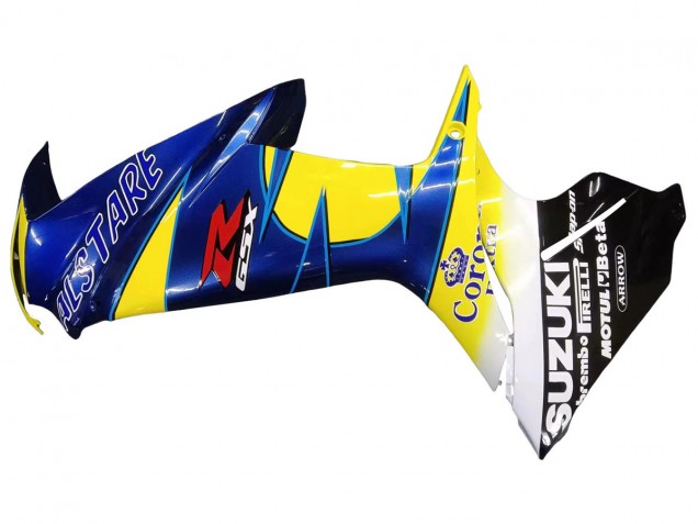 Mejores Carenados Moto Suzuki GSXR 600/750 2011-2024 - Amarillo Azul Blanco Negro Corona Extra Alstare