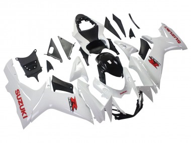 Mejores Carenados Moto Suzuki GSXR 600/750 2011-2024 - Blanco Negro Brillante Rojo Calcomanía