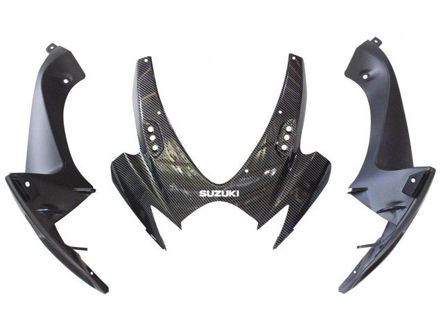 Mejores Carenados Moto Suzuki GSXR 600/750 2006-2007 - Negro Blanco FibraCarbono Estilo
