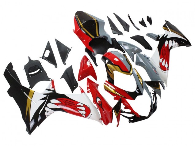 Mejores Carenados Moto Suzuki GSXR 600/750 2011-2024 - Rojo Oro Gris Negro Blanco Tiburón