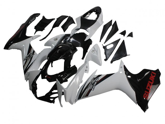 Mejores Carenados Moto Suzuki GSXR 600/750 2011-2024 - Blanco Negro Brillante
