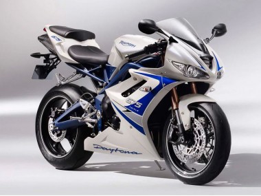 Mejores Carenados Moto Triumph Daytona 675 2006-2008 - Plata Blanco Azul