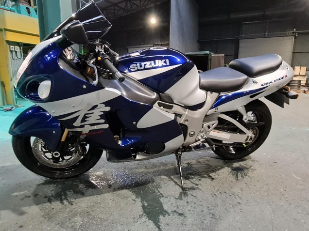Mejores Carenados Moto Suzuki GSXR 1300 Hayabusa 1996-2007 - Azul Blanco