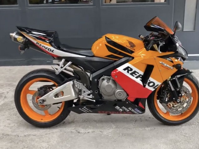 Mejores Carenados Moto Honda CBR600RR 2005-2006 - Negro Naranja Blanco Rojo Repsol