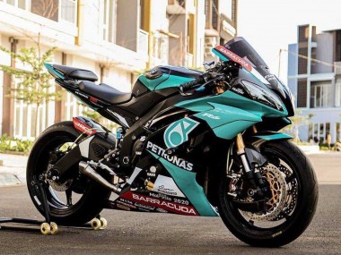 Mejores Carenados Moto Yamaha YZF R6 2008-2016 - Verde Claro Blanco Negro Petronas
