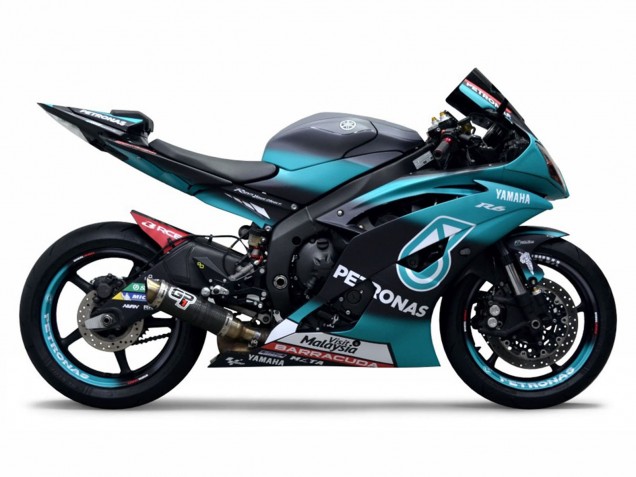 Mejores Carenados Moto Yamaha YZF R6 2008-2016 - Verde Claro Blanco Negro Petronas