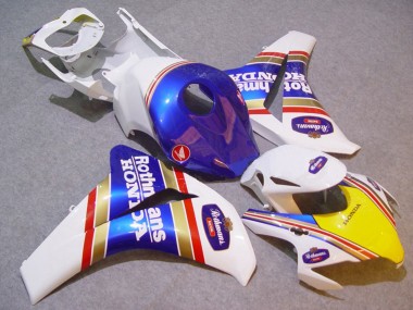 Mejores Carenados Moto Honda CBR1000RR 2008-2011 - Blanco Azul Amarillo Oro Rothmans