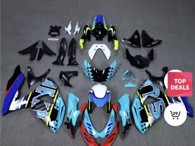 Mejores Carenados Moto Suzuki GSXR 1000 2009-2016 - Azul Rojo Amarillo Blanco