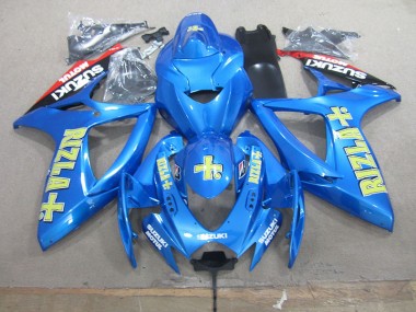 Moto Plástica Suzuki GSXR 750 K6 2006-2007 - Azul Amarillo Rizla