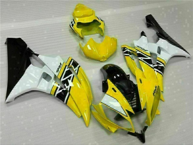 Moto Plástica Yamaha R6 2006-2007 - Amarillo Blanco Negro Moto Plástica Yamaha R6 2006-2007 - Amarillo Blanco Negro