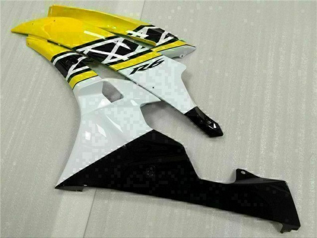 Moto Plástica Yamaha R6 2006-2007 - Amarillo Blanco Negro Moto Plástica Yamaha R6 2006-2007 - Amarillo Blanco Negro
