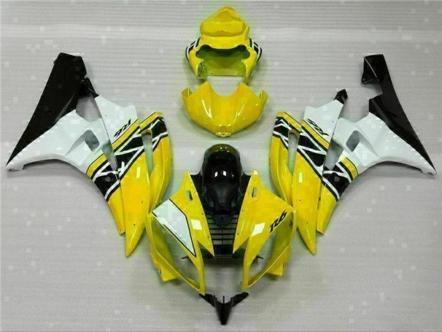 Moto Plástica Yamaha R6 2006-2007 - Amarillo Blanco Negro Moto Plástica Yamaha R6 2006-2007 - Amarillo Blanco Negro