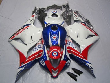 Moto Plástico Honda CBR 600 RR 2009-2012 - Blanco Azul Rojo
