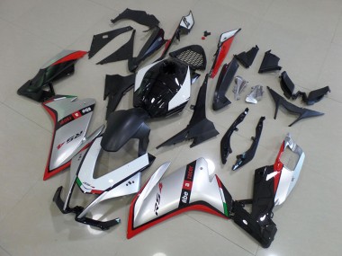 Plástica Moto Aprilia RS4 50 125 2011-2018 - Negro Plata Rojo