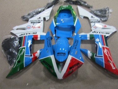 Plástica Moto Honda CBR 1000 RR 2004-2005 - Azul Rojo Verde Motul