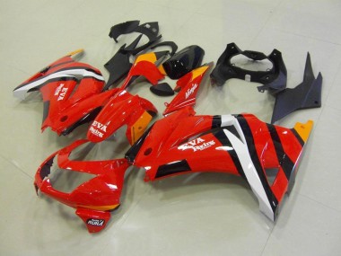 Plástica Moto Kawasaki ZX 250R 2008-2012 - Rojo Negro