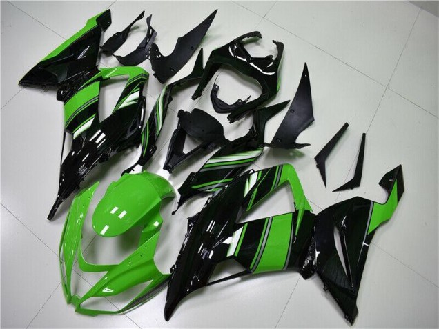 Plástica Moto Kawasaki ZX6R 2013-2018 - Verde Negro Plástica Moto Kawasaki ZX6R 2013-2018 - Verde Negro