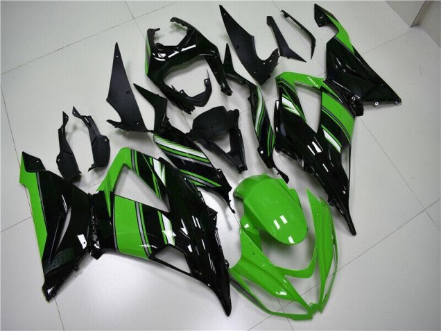 Plástica Moto Kawasaki ZX6R 2013-2018 - Verde Negro Plástica Moto Kawasaki ZX6R 2013-2018 - Verde Negro