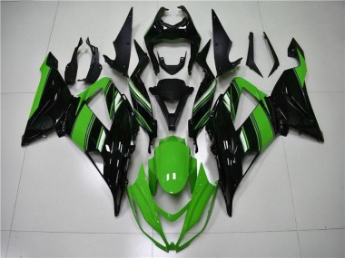 Plástica Moto Kawasaki ZX6R 2013-2018 - Verde Negro