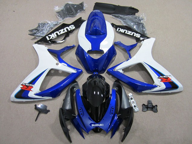 Plástica Moto Suzuki GSXR 600 K6 2006-2007 - Azul Blanco Plástica Moto Suzuki GSXR 600 K6 2006-2007 - Azul Blanco