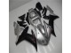 Plástica Moto Yamaha R1 2002-2003 - Plata Negro Plástica Moto Yamaha R1 2002-2003 - Plata Negro