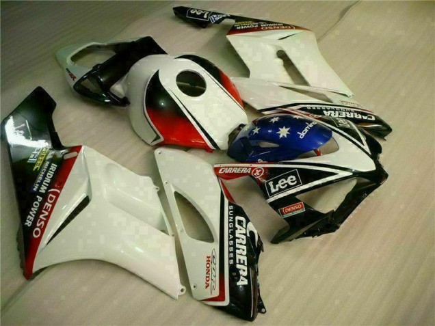 Plástico Moto Honda CBR 1000 RR 2004-2005 - Blanco Negro Plástico Moto Honda CBR 1000 RR 2004-2005 - Blanco Negro