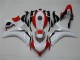 Plástico Moto Honda CBR 1000 RR 2008-2011 - Blanco Rojo Plástico Moto Honda CBR 1000 RR 2008-2011 - Blanco Rojo