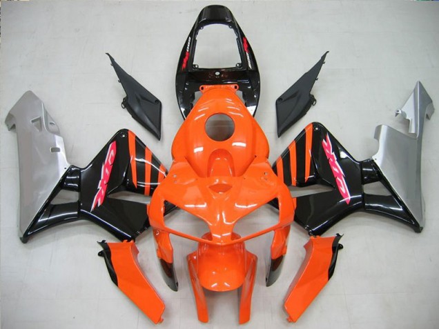 Plástico Moto Honda CBR 600 RR 2005-2006 - Naranja Negro Plástico Moto Honda CBR 600 RR 2005-2006 - Naranja Negro