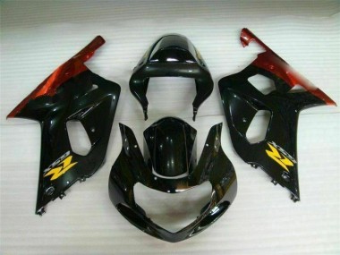 Plástico Moto Suzuki GSXR 600 / 750 K1 K2 K3 2001-2003 - Negro