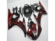 Plástico Moto Yamaha R6 2003-2005 - Negro Rojo Llama Plástico Moto Yamaha R6 2003-2005 - Negro Rojo Llama